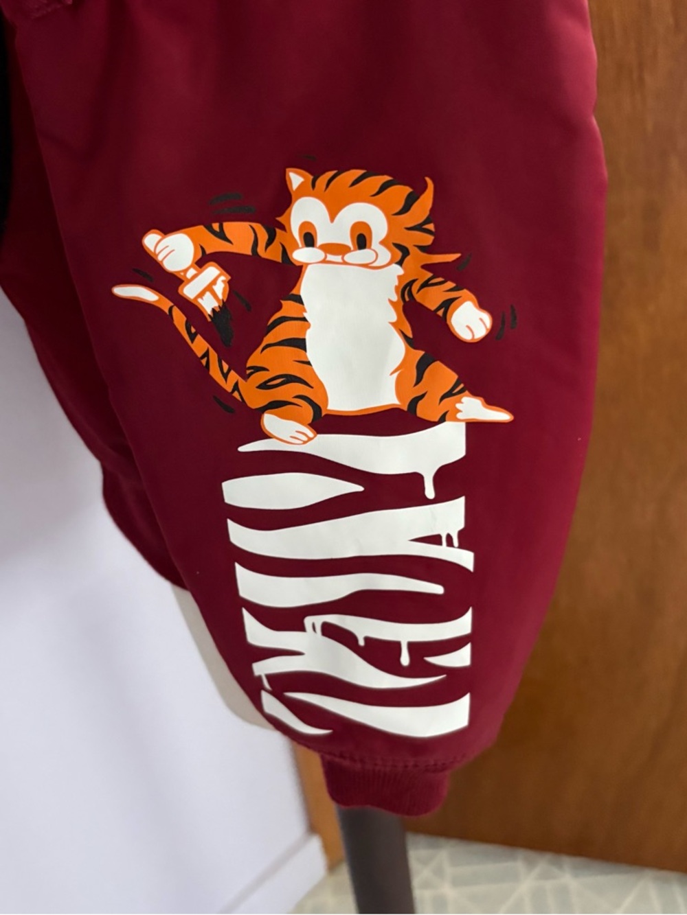 BAPE SHARK sz S Red Maroon Padded Bomber Jacket Bathing Ape Japan - Picture 5 of 16